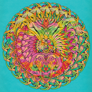 Pastel freakout mandala 18x18 poster